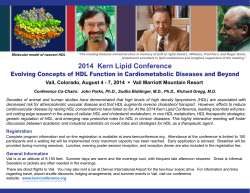 2014 Kern Lipid Conf. Cover Page