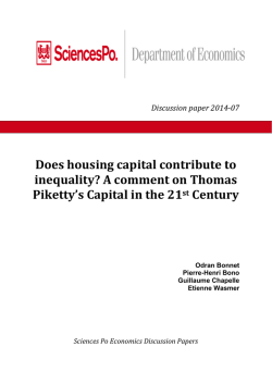 Does housing capital contribute to inequality?