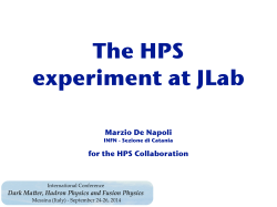 The HPS experiment at JLab