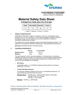 To view the STROMATOLYSER 4DS Dye SDS (English), click here.