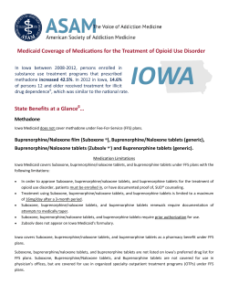 ASAM Medicaid Coverage of Medications for the Treatment of