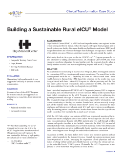 Building a Sustainable Rural eICU® Model