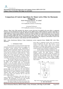 Comparison of Control Algorithms for Shunt Active Filter for