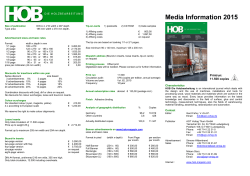 Media Information 2015 - HOB die Holzbearbeitung