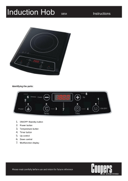 Download PDF instructions for Induction Hob
