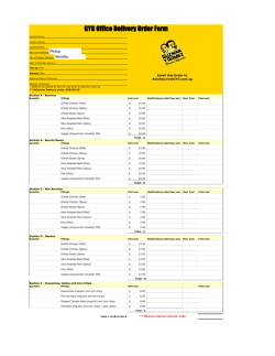 GYG Office Delivery Order Form