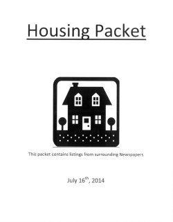 Housing Packet - Green County Human Services