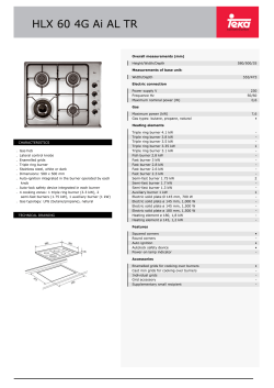 Teka HLX 60 4G Gas Cooktop Product PDF