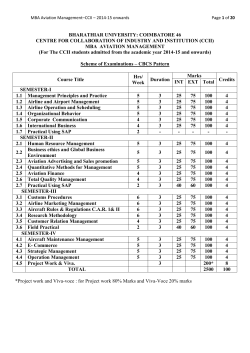 Syllabus with effect from 2014-15 onwards
