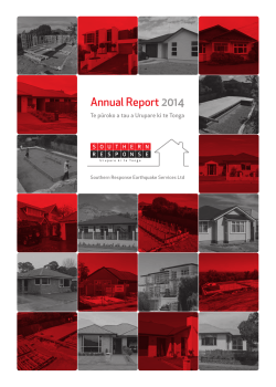 Annual Report 2014 - Southern Response