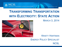 TRANSFORMING TRANSPORTATION WITH ELECTRICITY: STATE