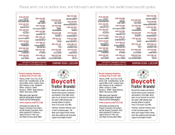 Boycott Guide - Organic Consumers Association