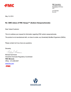 GMO Statement Sesqui 2014 - FMC Industrial Chemicals