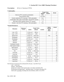5-fraction HCC Liver SBRT planning worksheet 4-12