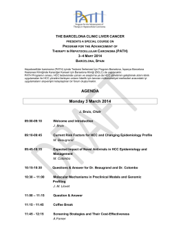 program for the advancement of therapy in hepatocellular