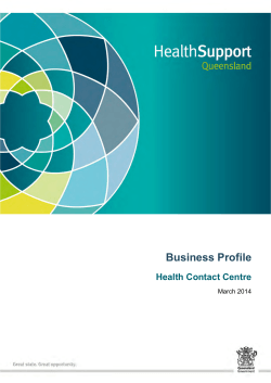 Health Contact Centre business profile