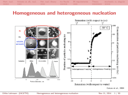 Homogeneous and heterogeneous nucleation
