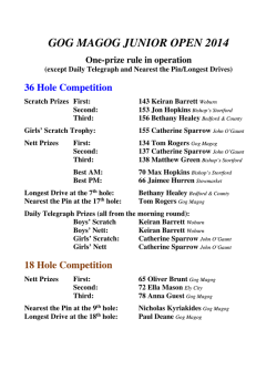 GOG MAGOG JUNIOR OPEN 2014