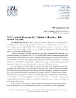 FAU Presents the Photo-based Art Exhibition
