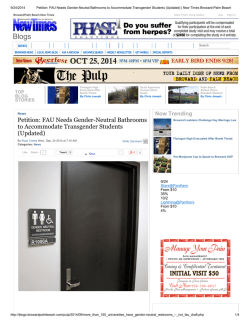 Petition: FAU Needs Gender-Neutral Bathrooms to Accommodate