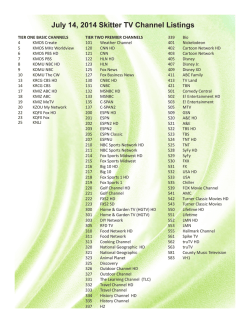 July 14, 2014 Skitter TV Channel Listings