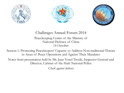 Challenges Annual Forum 2014 - International forum for the