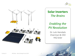 Solar Inverters The Brains Enabling the PV Revolution