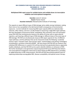 Multiplexed DNA repair assays for multiple lesions and multiple