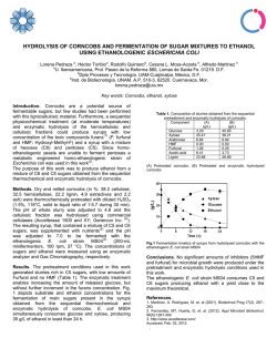 hydrolysis of corncobs and fermentation of sugar mixtures to ethanol