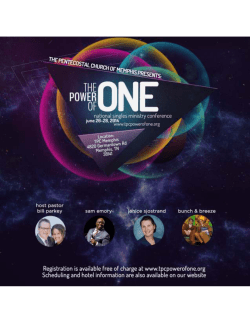 Download - The Power of One National Singles Conference