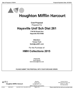 Haysville Initial Collections 3 12 2014