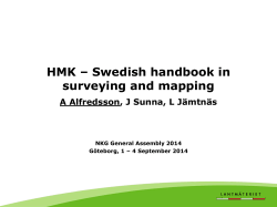 HMK – Swedish handbook in surveying and mapping