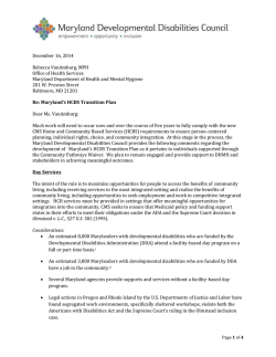 info. - Maryland Developmental Disabilities Council