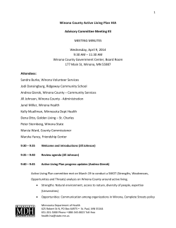 Winona County HIA Meeting Minutes April 9, 2014