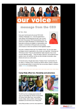 July 2014 newsletter - The YWCA of Greater Harrisburg