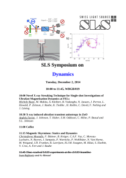 SLS Symposium on Dynamics