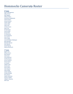 Hommocks Camerata Roster