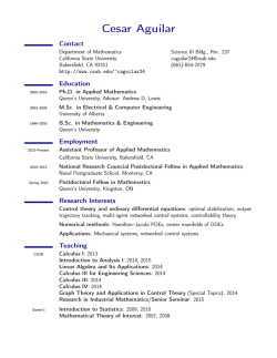 CV - California State University, Bakersfield
