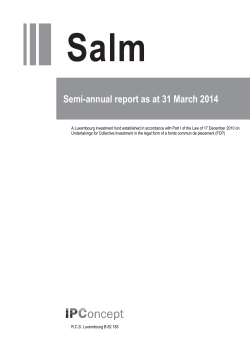 Semi-annual report as at 31 March 2014