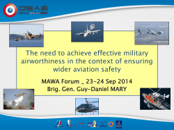 Effective mil airworthiness and ensuring av safety FR DSAE