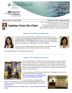 Updates from the Chair - University of Illinois College of Medicine at