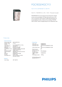 Product Leaflet: FGC113/XGC113 amenity