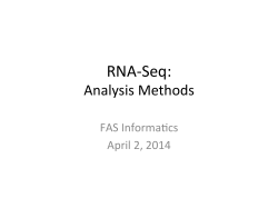 RNA-Seq Analysis Methods