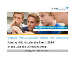 Joining HHL Accelerate Event 2014