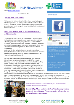 HLP Newsletter Jan 2014 - South Staffordshire LPC