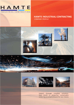 plant construction - Hamte Industrial Contracting