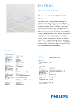 EFix TBS260 recessed luminaire with TL5 fluorescent lamps and