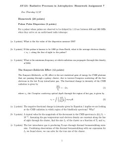 Radiative Processes in Astrophysics: Homework Assignment 7