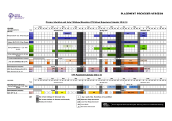 Placements Calendar - Leeds Beckett University