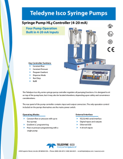 HLf-Series Controller with 4-20mA Data Sheet